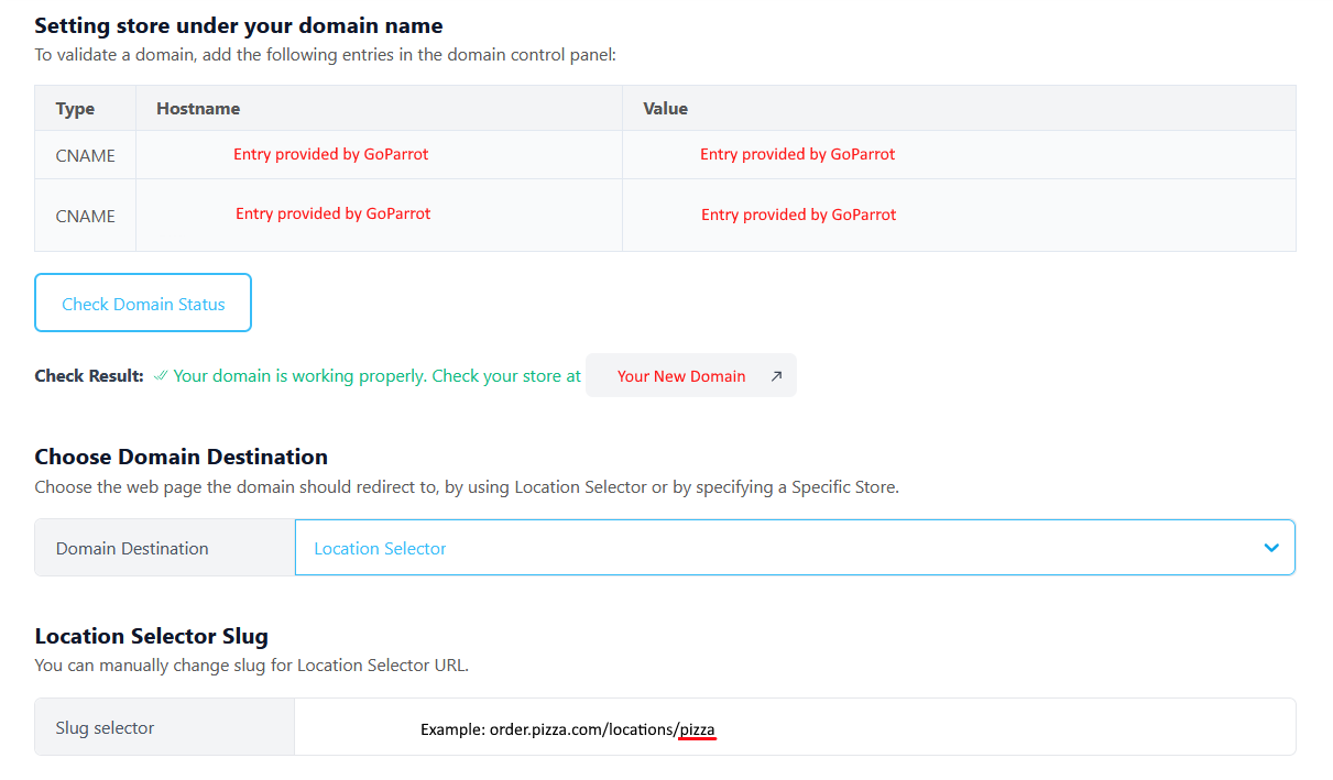 Domain Validations and Status